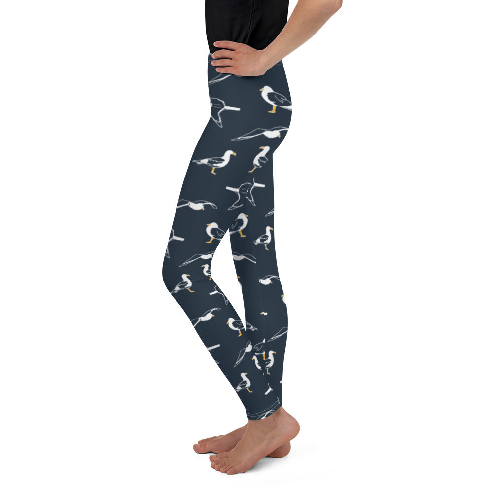 Navy Seagull Youth Leggings