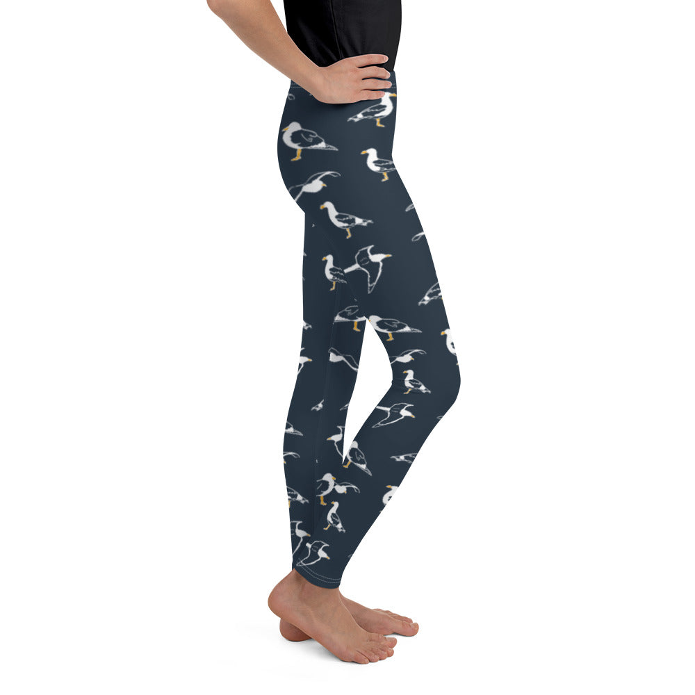 Navy Seagull Youth Leggings