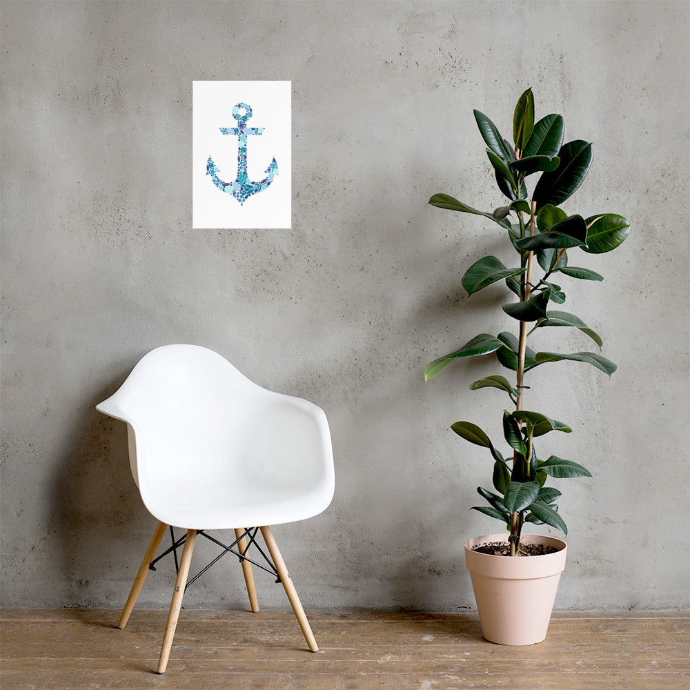 Floral Anchor Poster