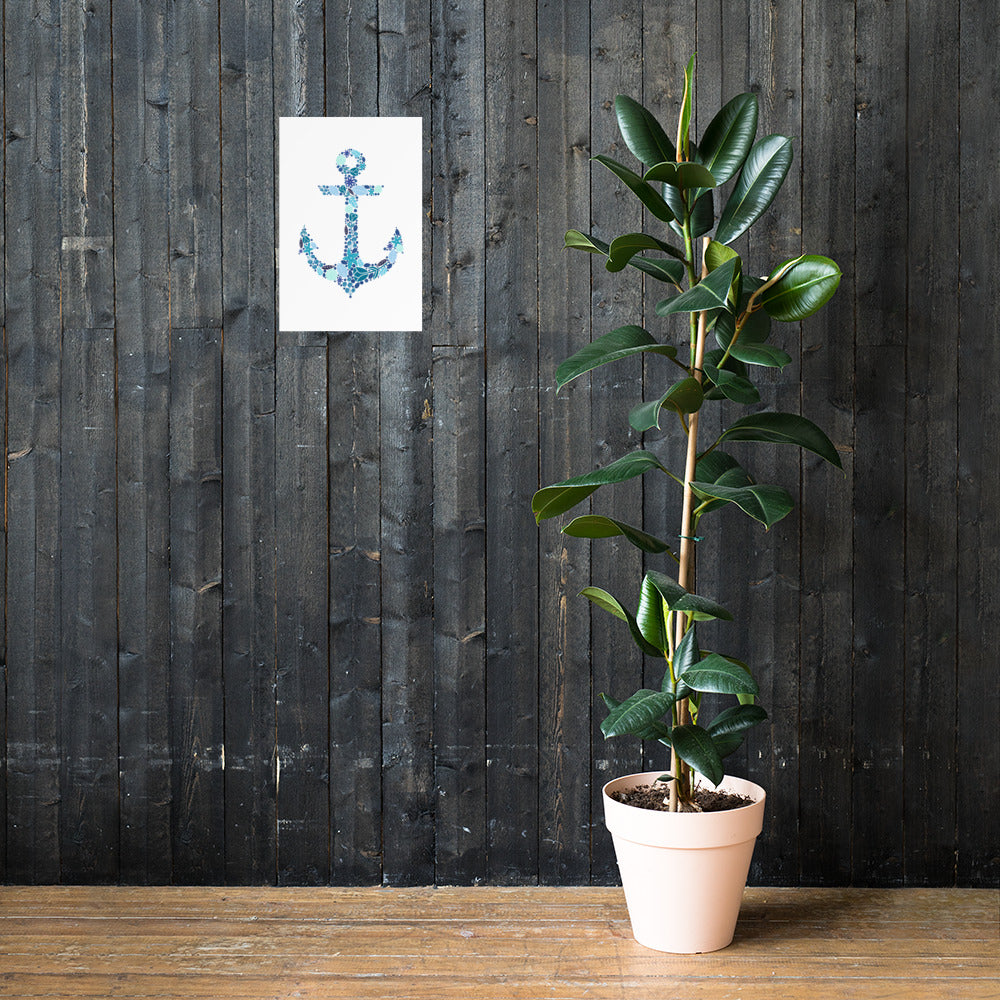 Floral Anchor Poster