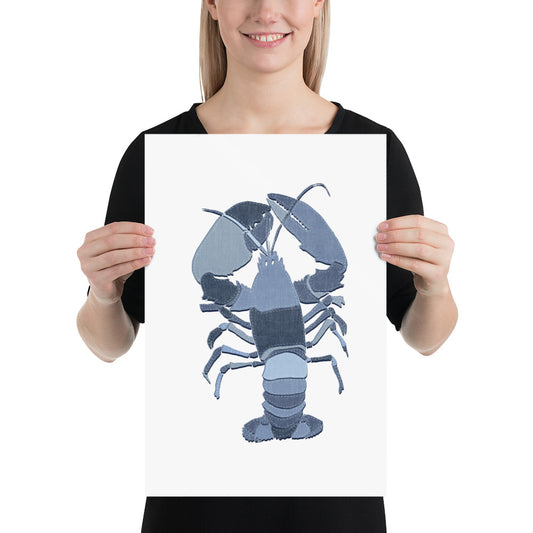 Denim Lobster Poster