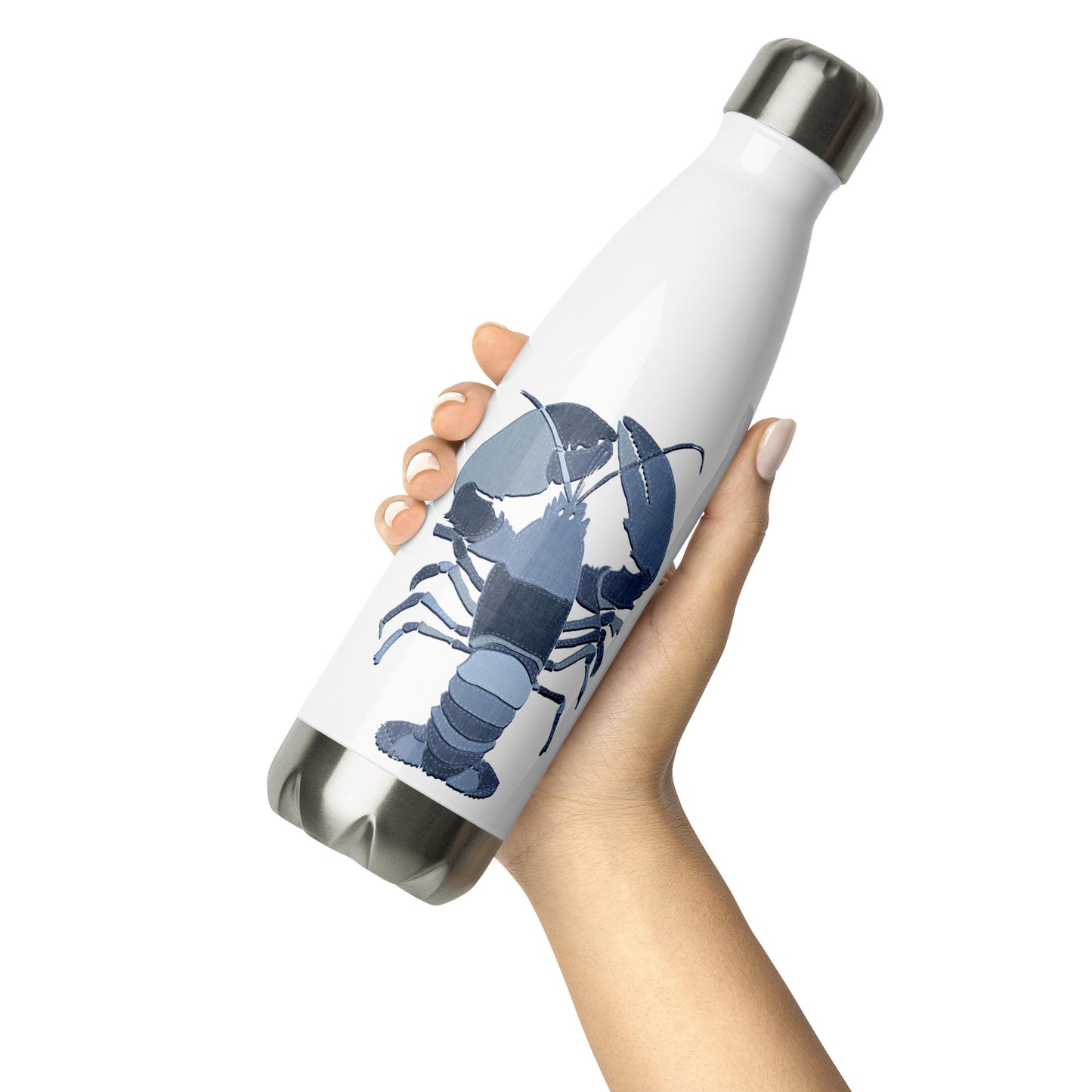 Denim Lobster Stainless Steel Water Bottle