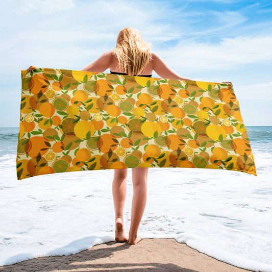 Retro Lemons Towel