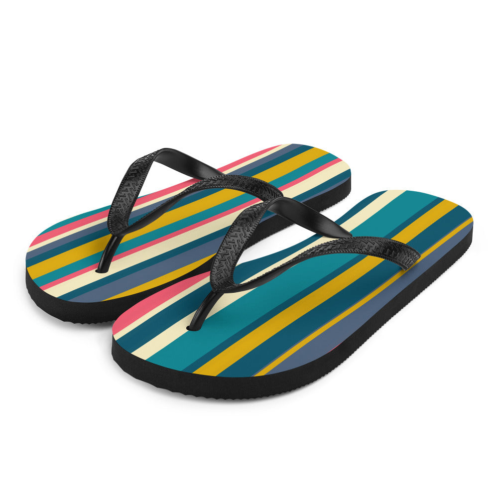 Bright Stripe Flip-Flops