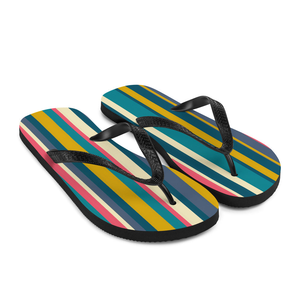 Bright Stripe Flip-Flops