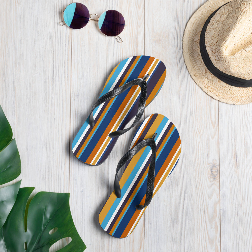 Retro Stripe Flip-Flops