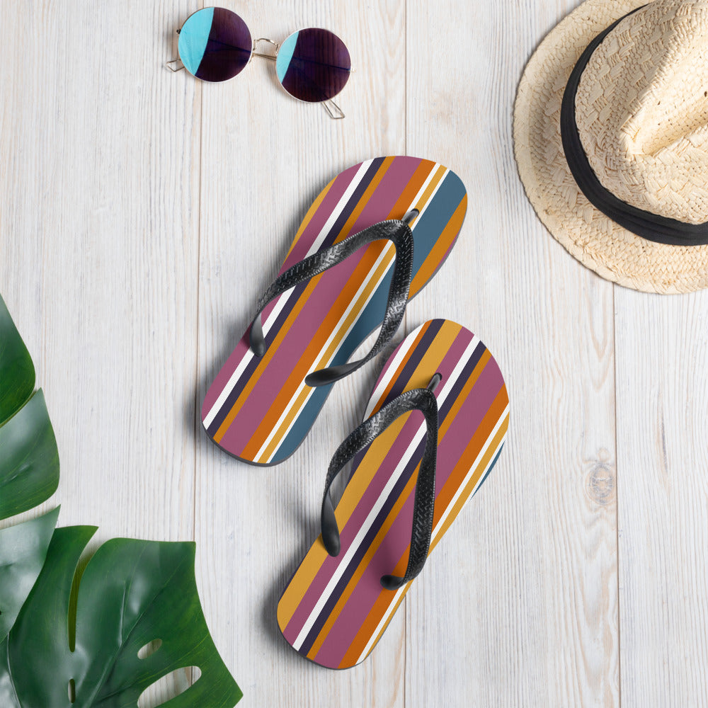 Mod Stripe Flip-Flops