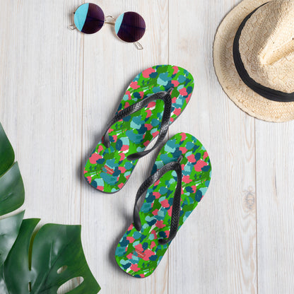 Gouache Garden Flip-Flops