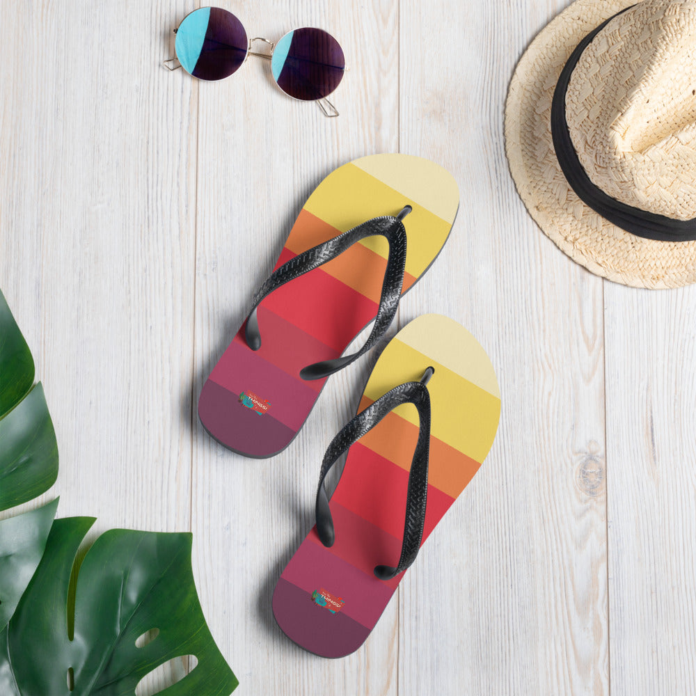 Retro Sunset Flip-Flops