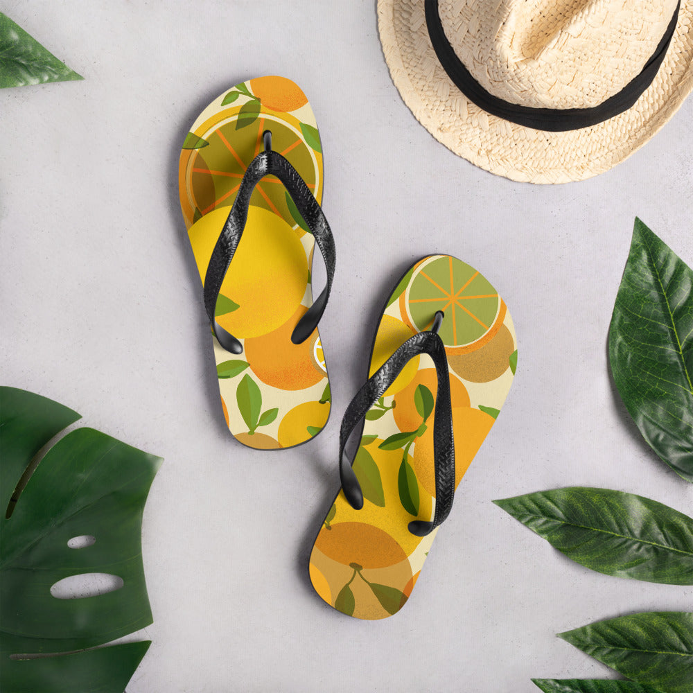 Retro Lemons Flip-Flops