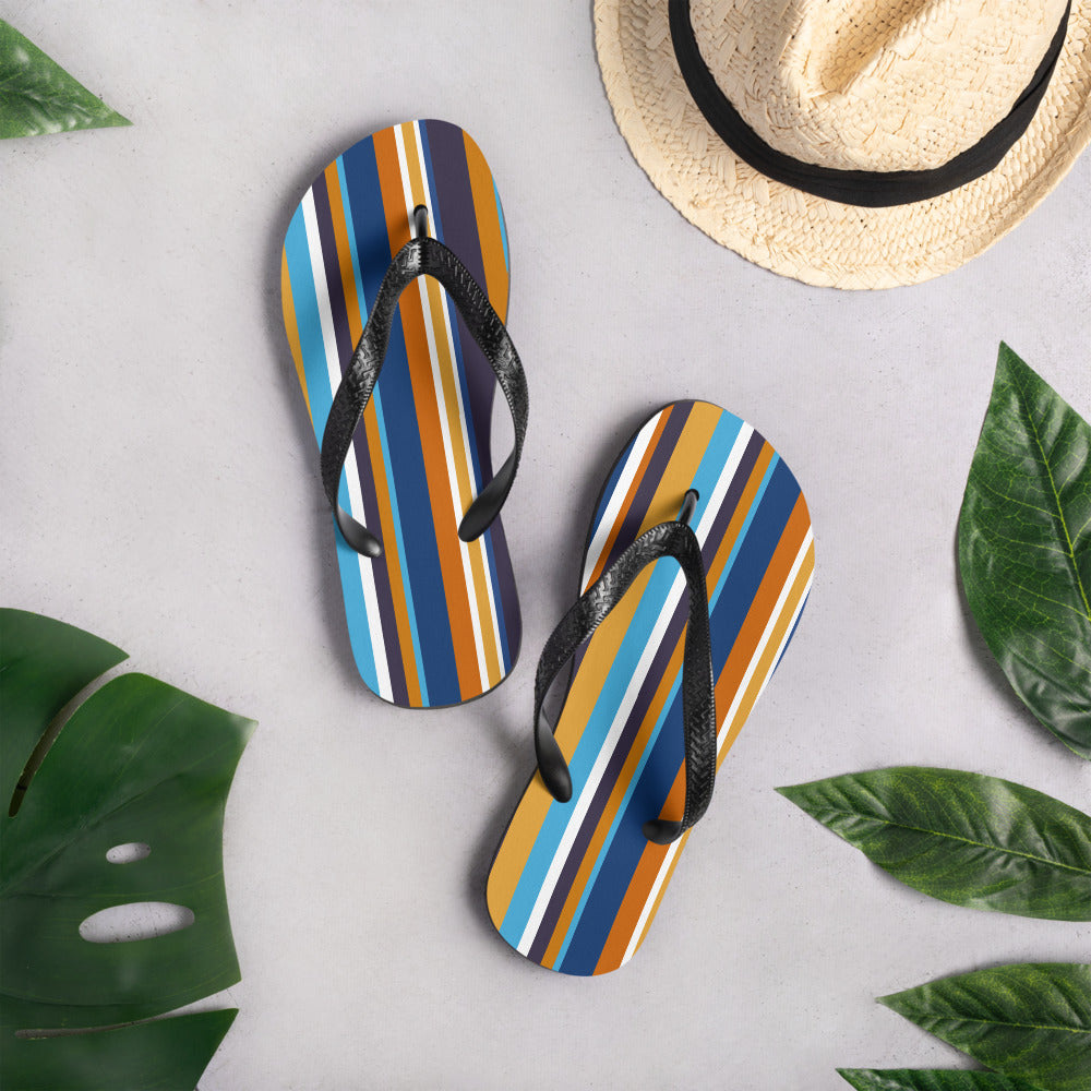 Retro Stripe Flip-Flops