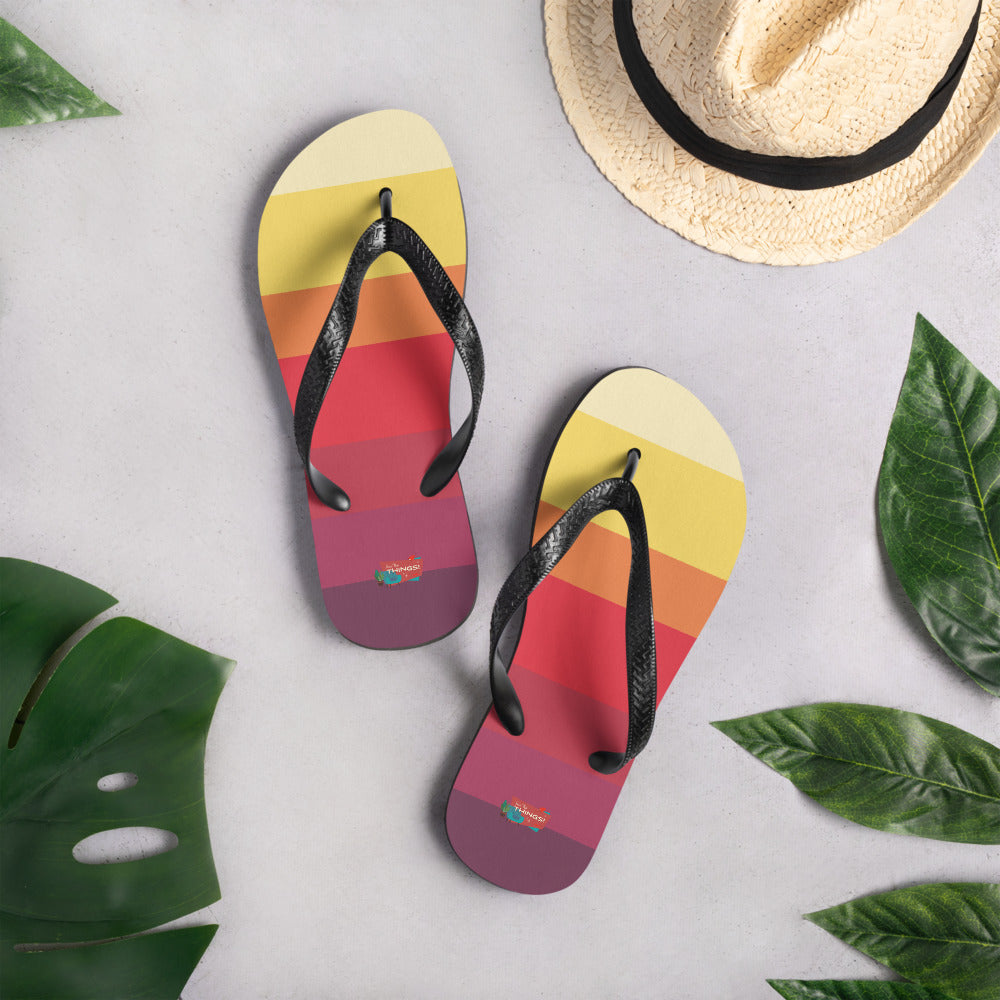 Retro Sunset Flip-Flops