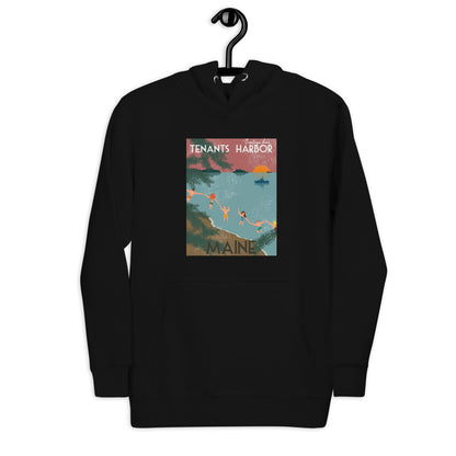 Tenants Harbor Vintage Postcard Unisex Hoodie