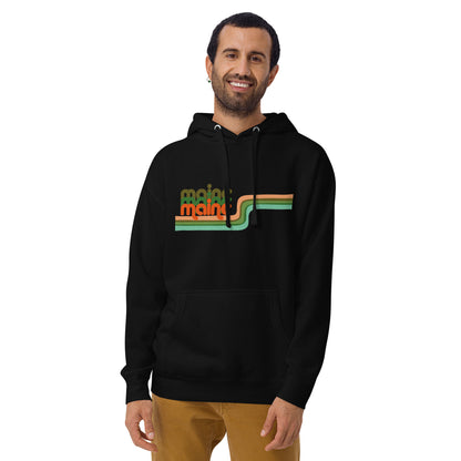 Maine Retro Ribbon Unisex Hoodie