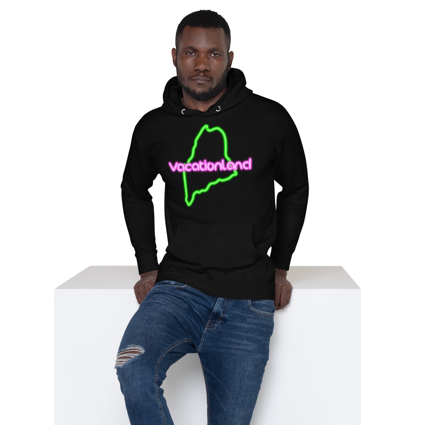 Maine Neon, Unisex Hoodie, Vacationland