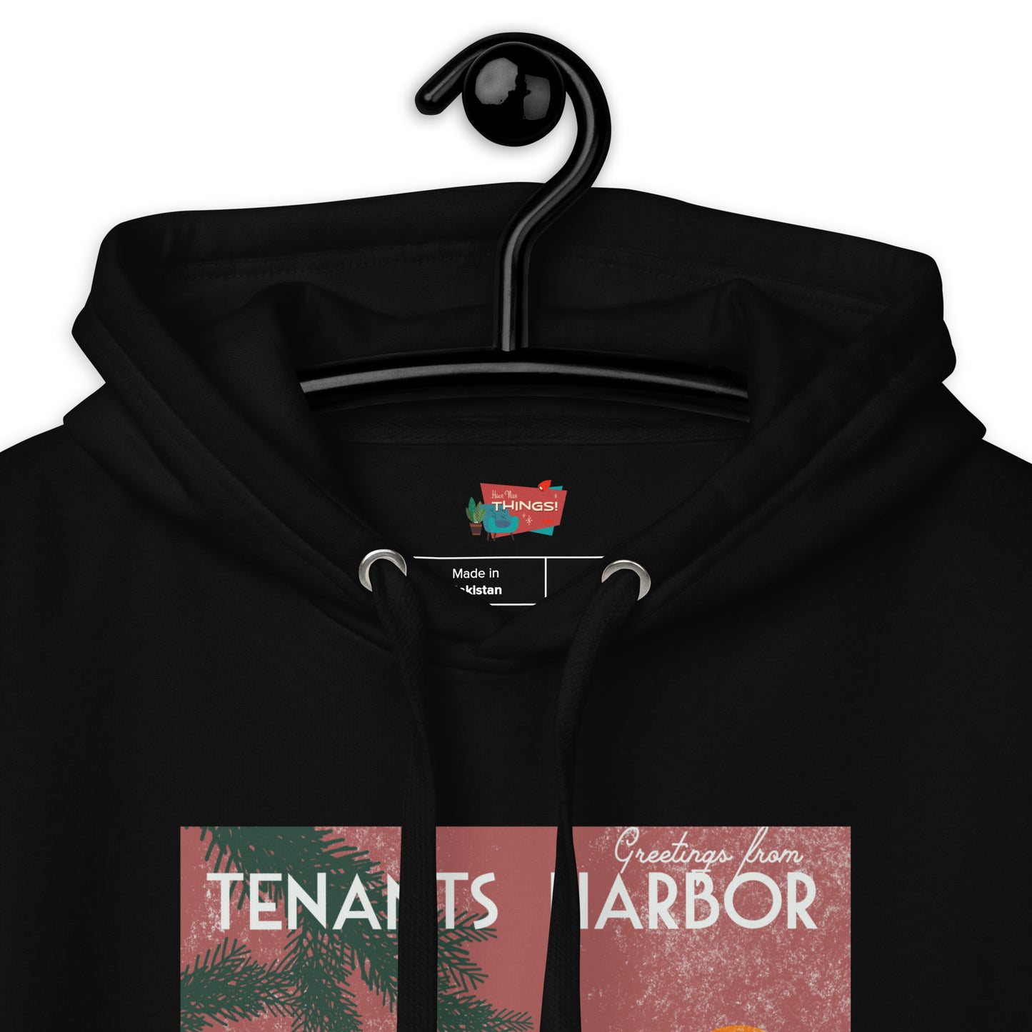 Tenants Harbor Vintage Postcard Unisex Hoodie