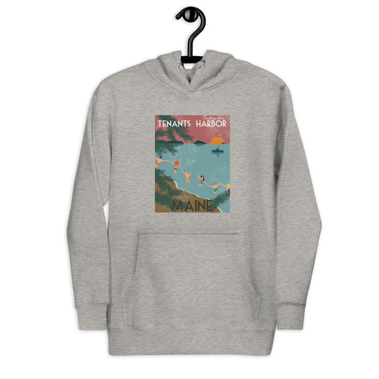 Tenants Harbor Vintage Postcard Unisex Hoodie