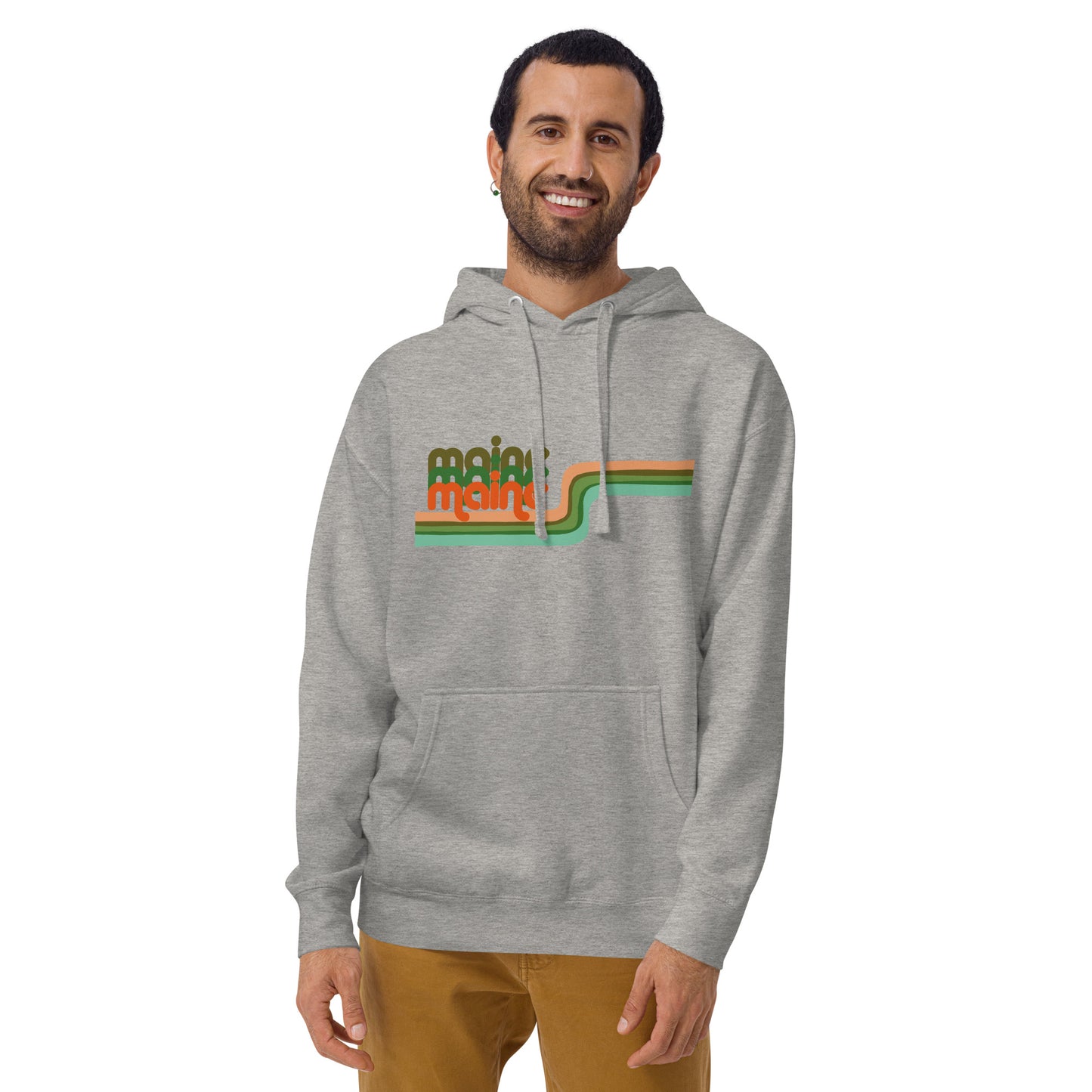 Maine Retro Ribbon Unisex Hoodie