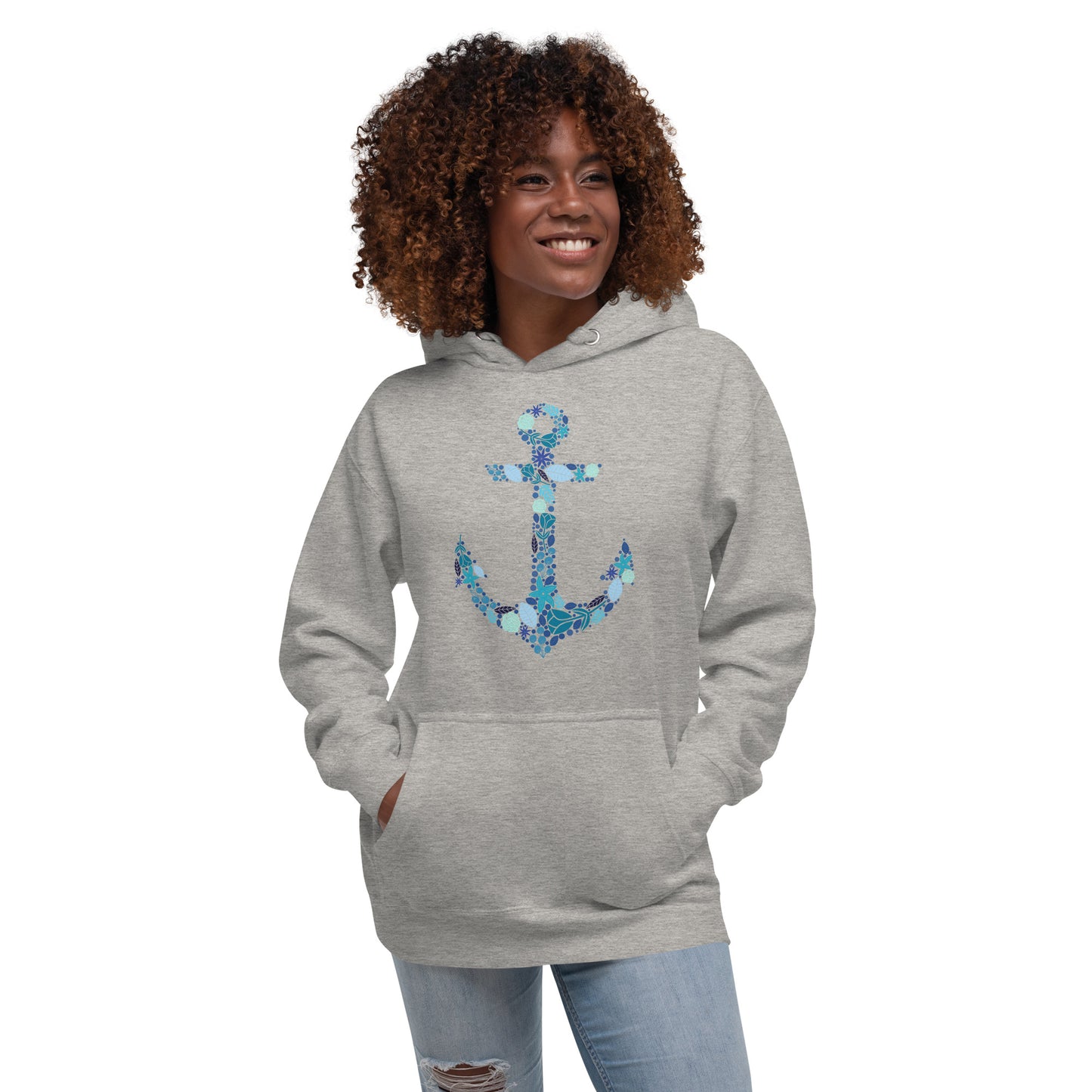 Floral Anchor Unisex Hoodie