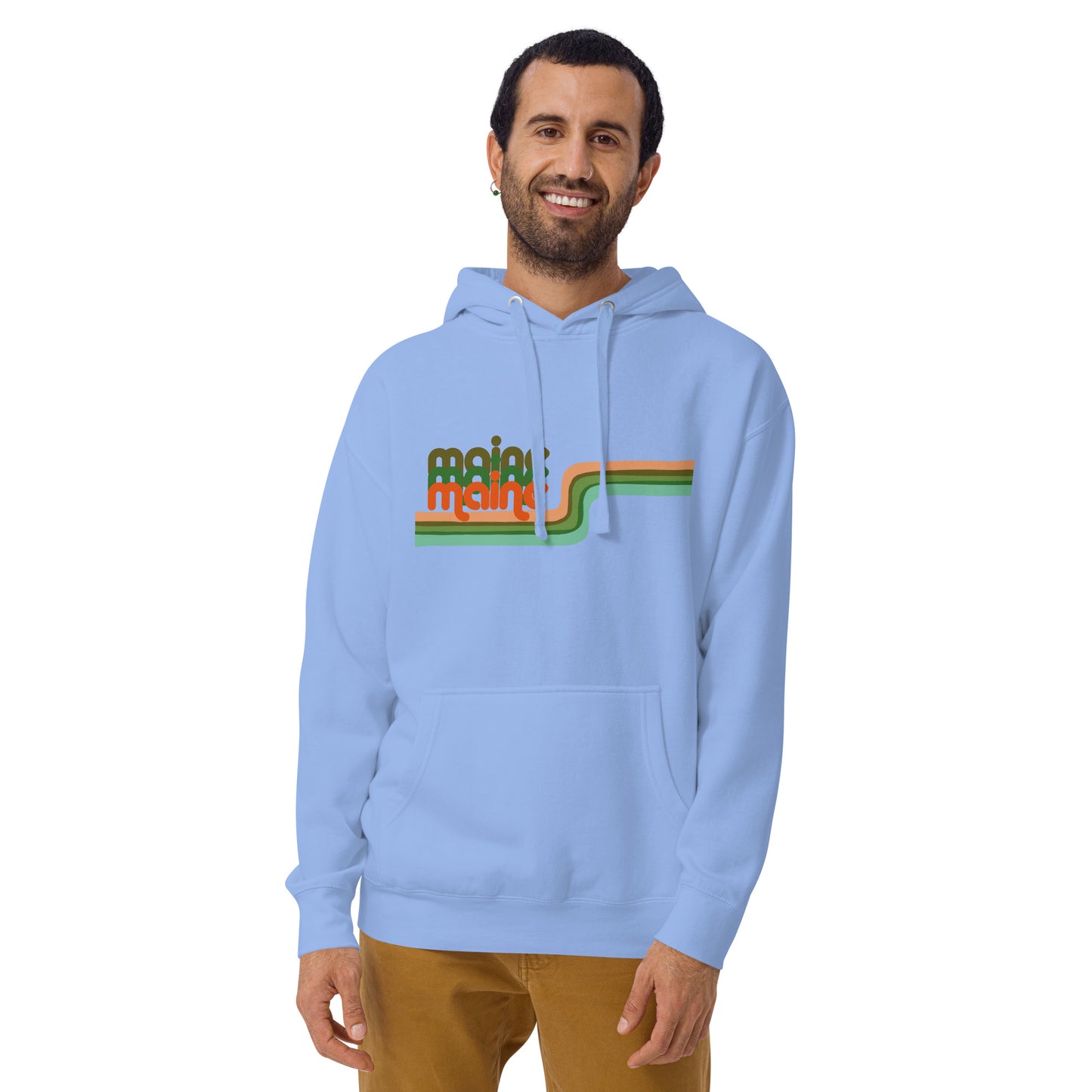 Maine Retro Ribbon Unisex Hoodie