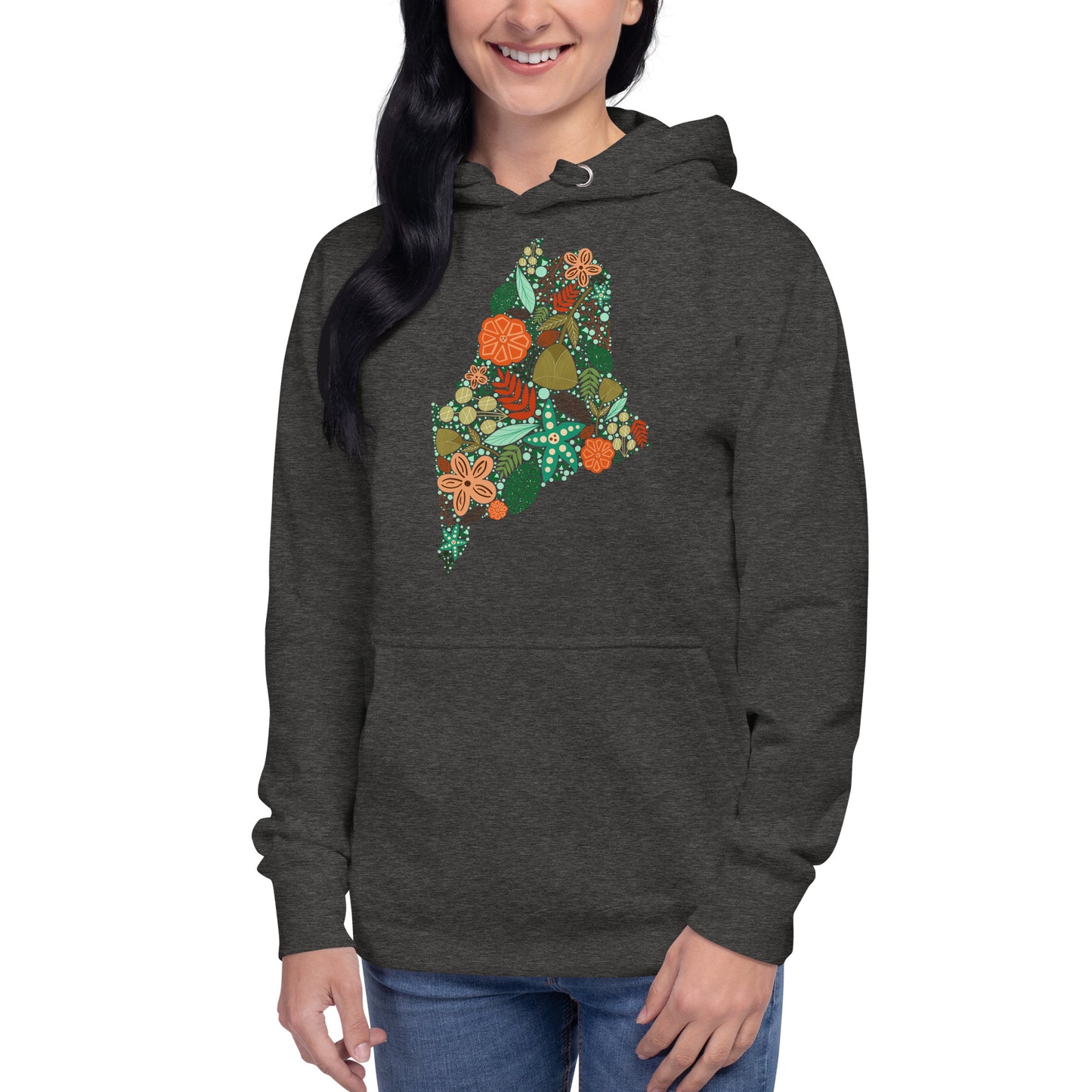 Maine Floral Unisex Hoodie