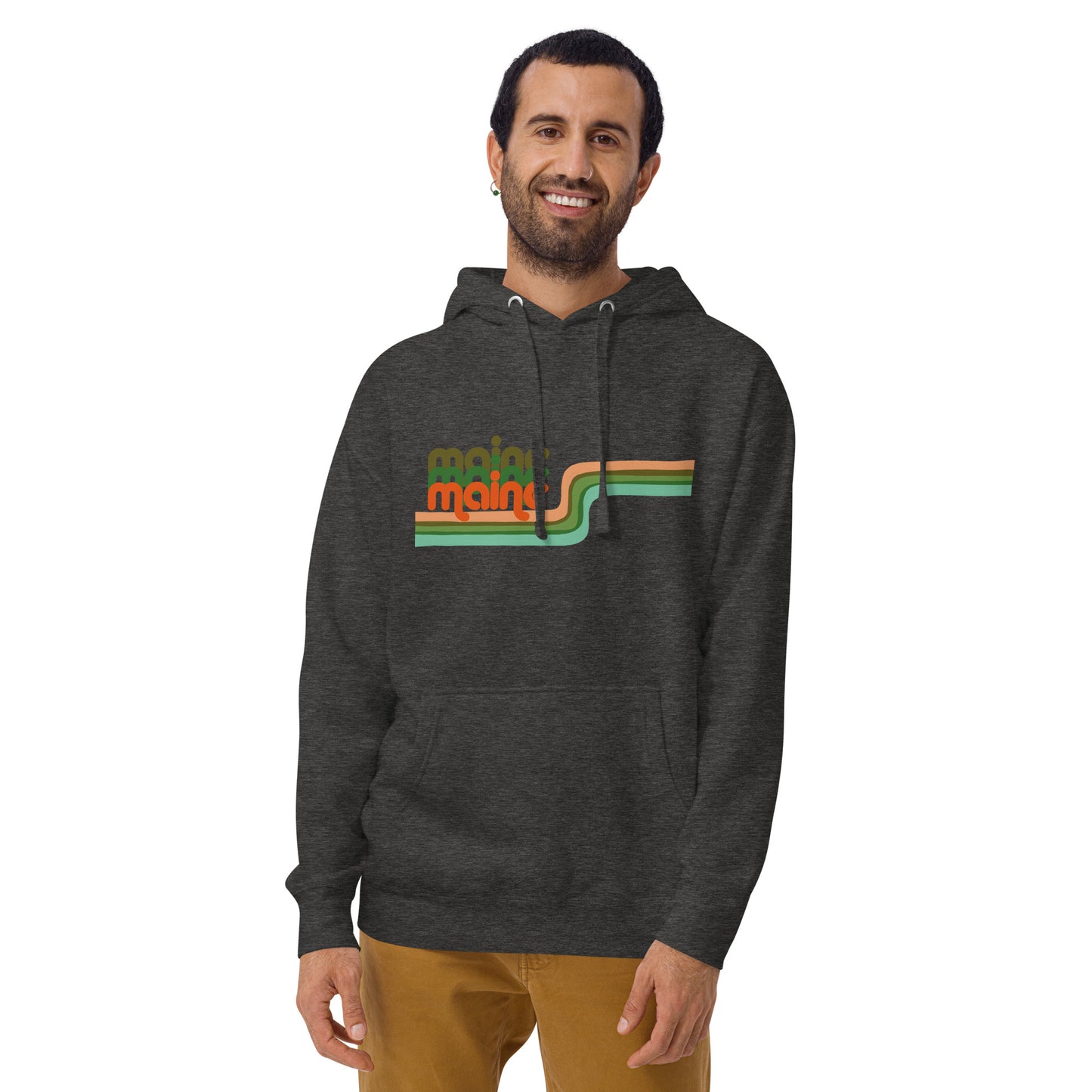 Maine Retro Ribbon Unisex Hoodie