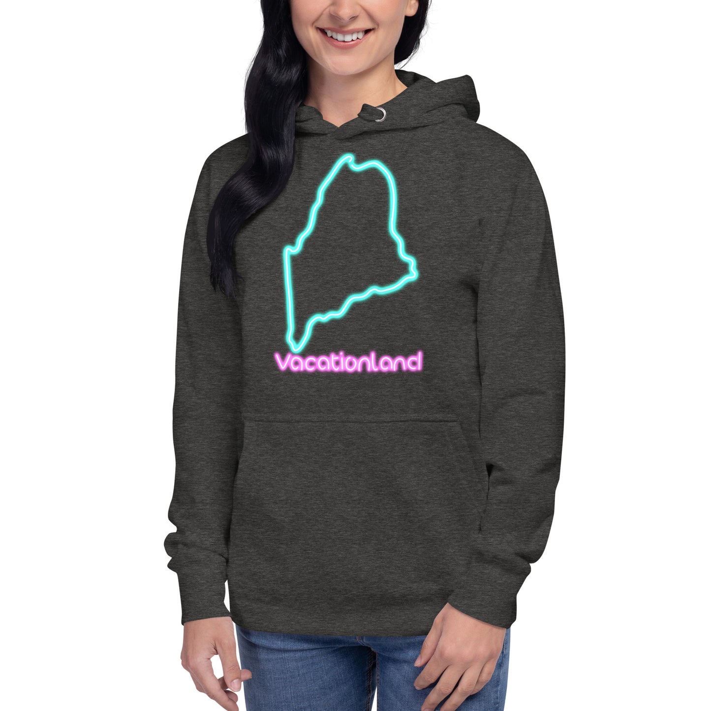 Maine Neon Unisex Hoodie, Blue