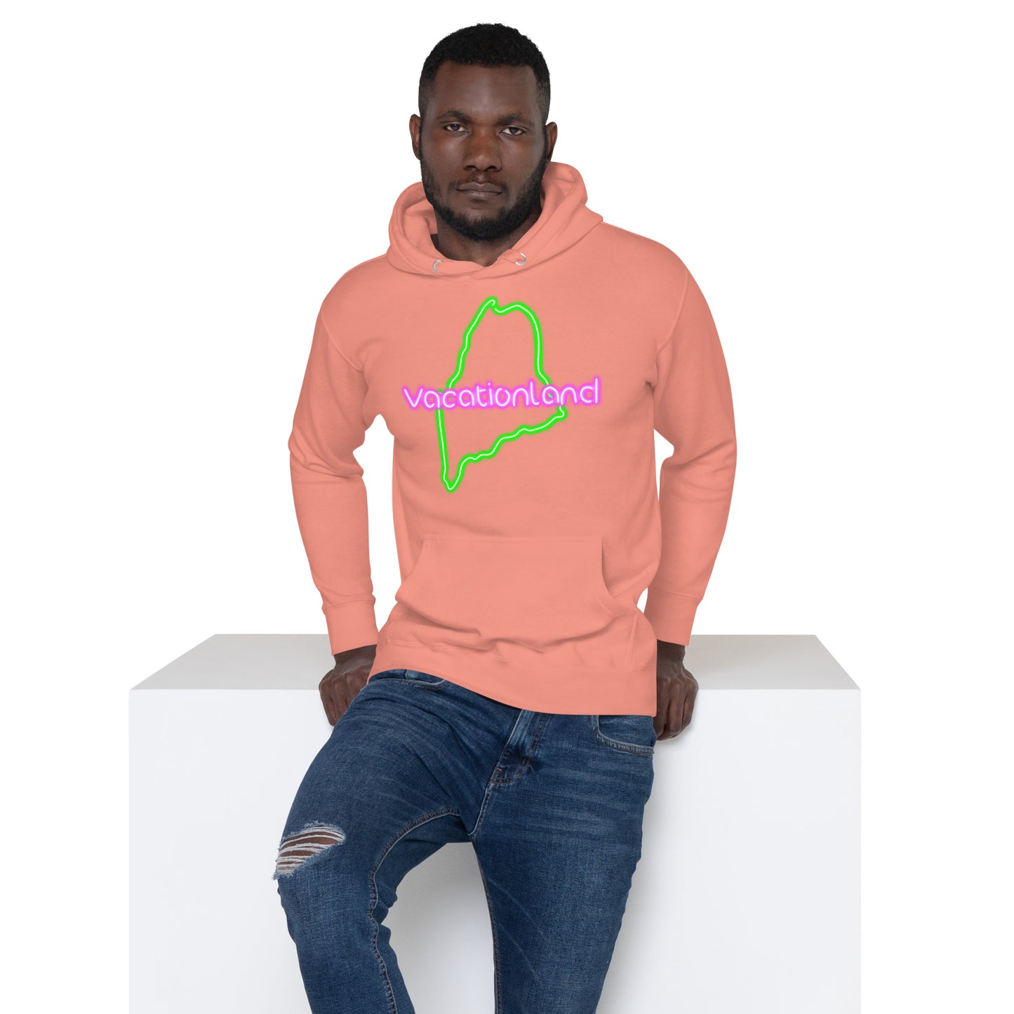 Maine Neon, Unisex Hoodie, Vacationland