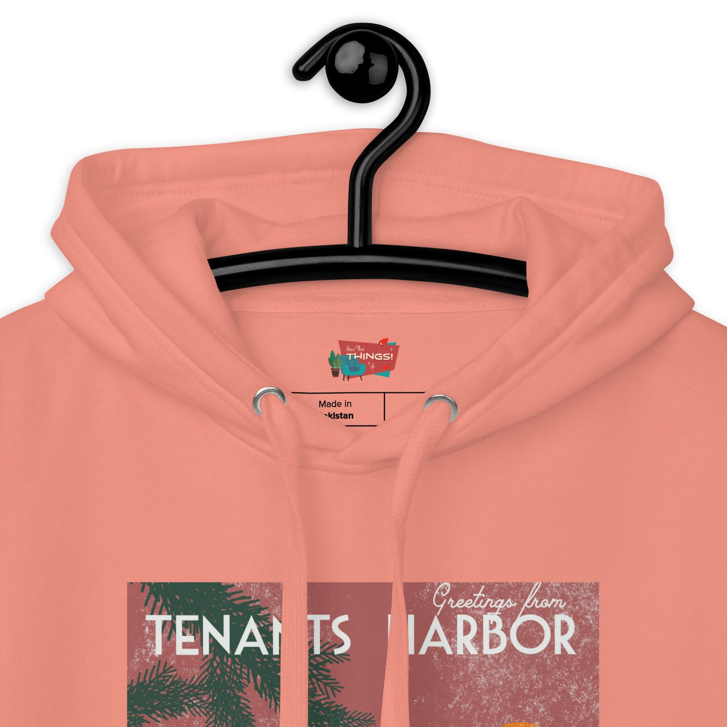 Tenants Harbor Vintage Postcard Unisex Hoodie