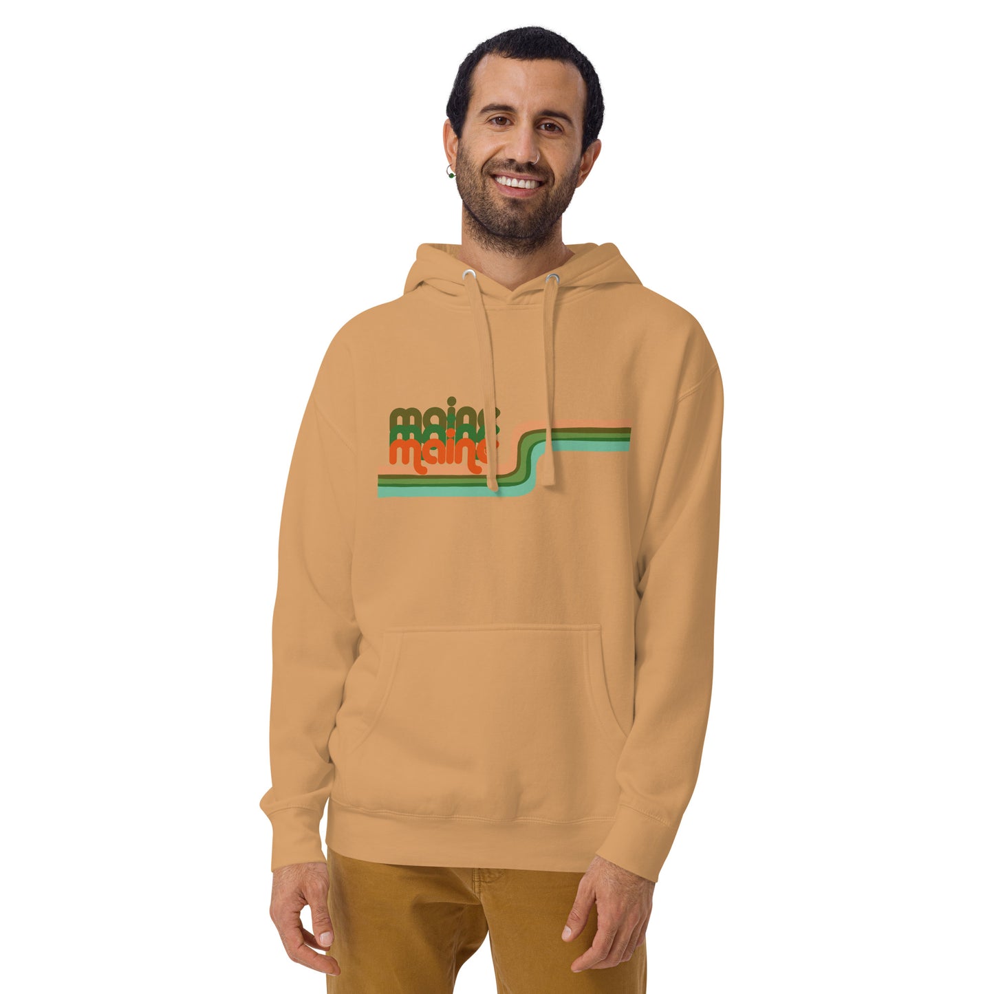 Maine Retro Ribbon Unisex Hoodie