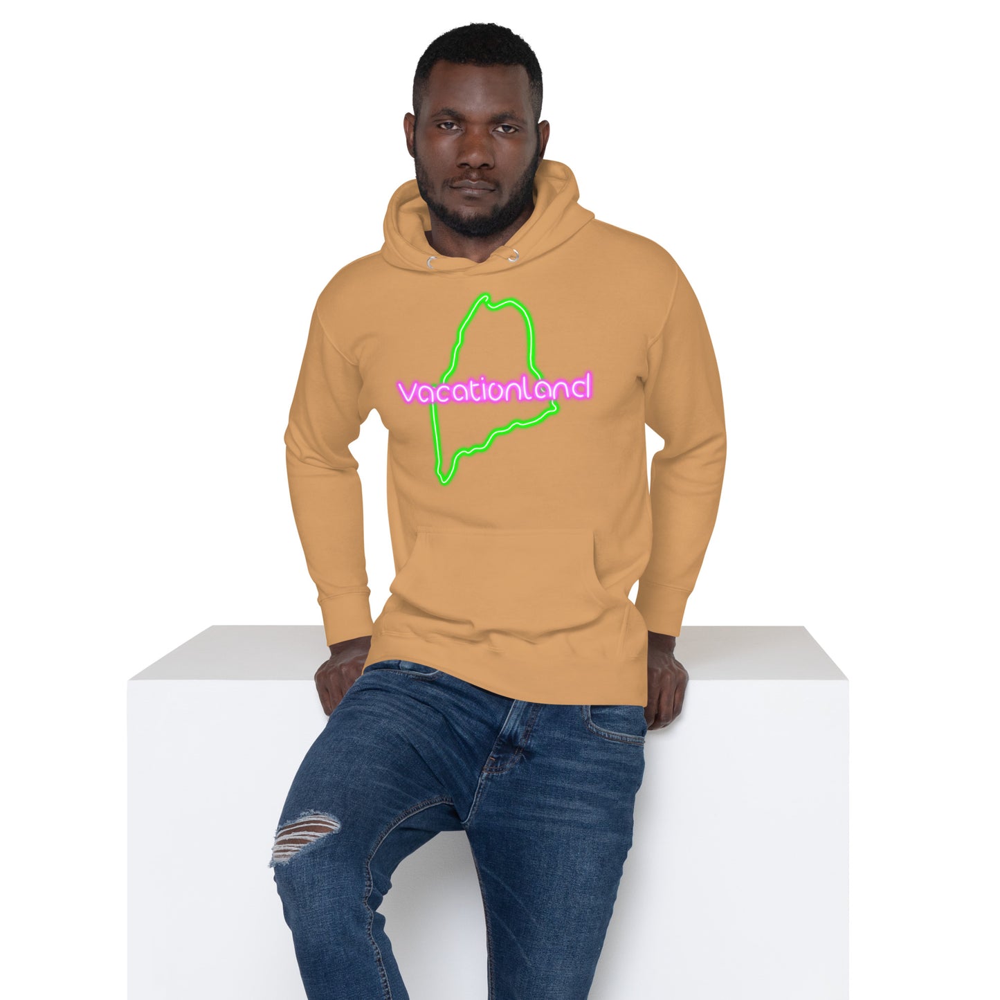 Maine Neon, Unisex Hoodie, Vacationland