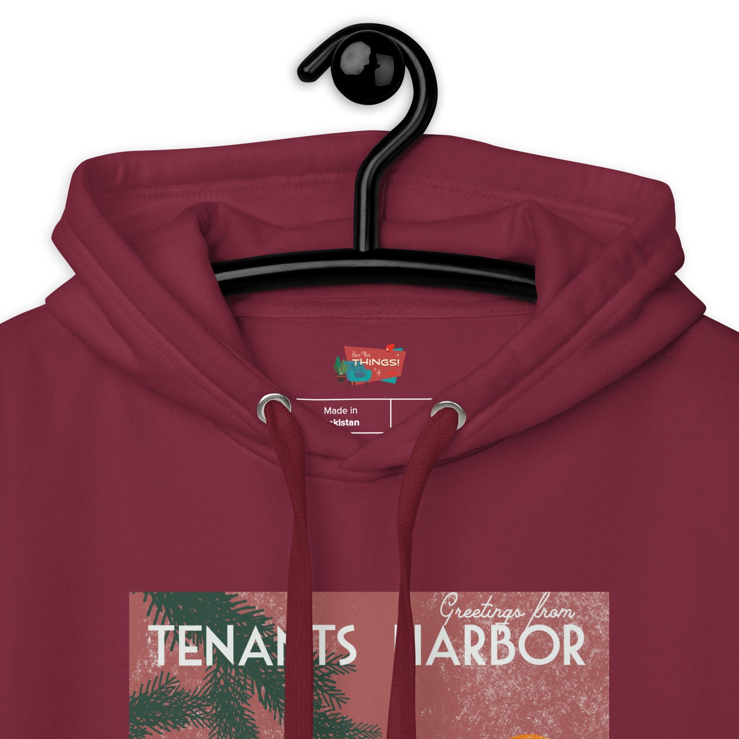 Tenants Harbor Vintage Postcard Unisex Hoodie