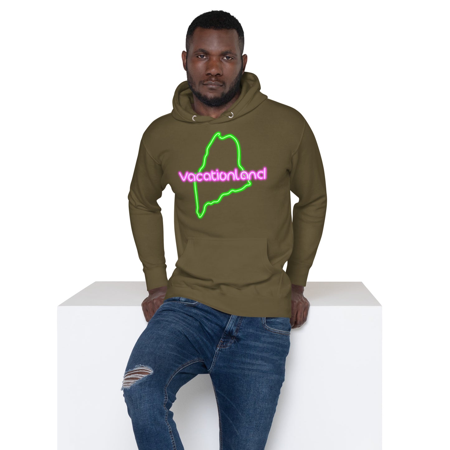 Maine Neon, Unisex Hoodie, Vacationland