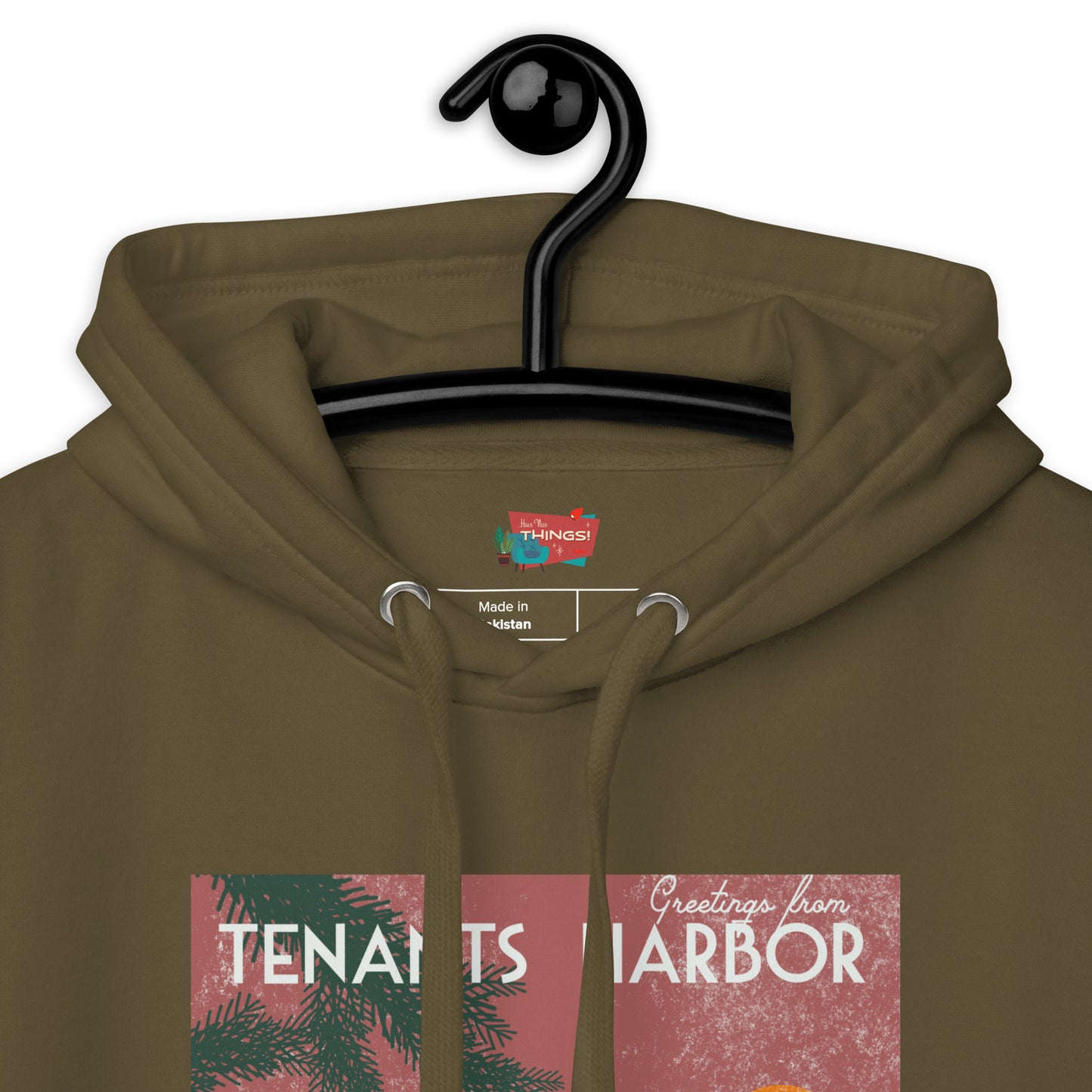 Tenants Harbor Vintage Postcard Unisex Hoodie