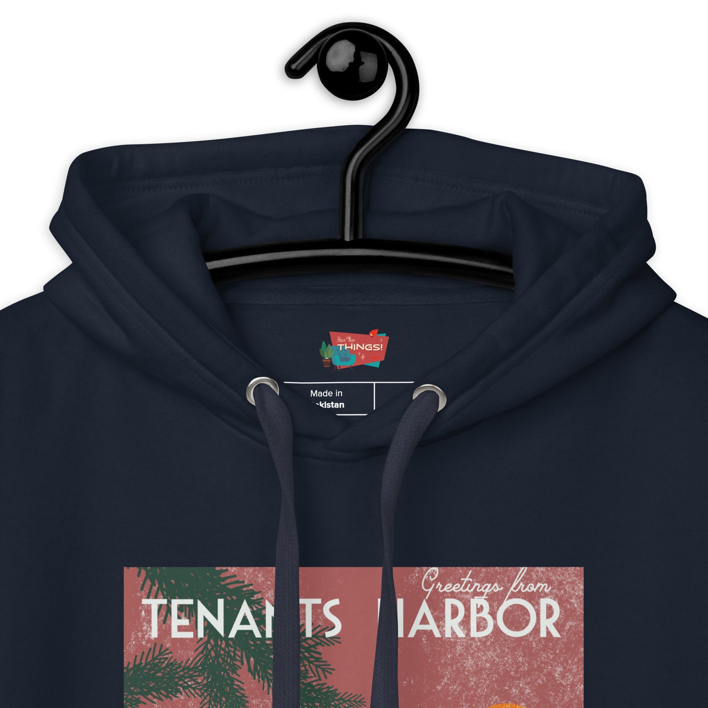 Tenants Harbor Vintage Postcard Unisex Hoodie