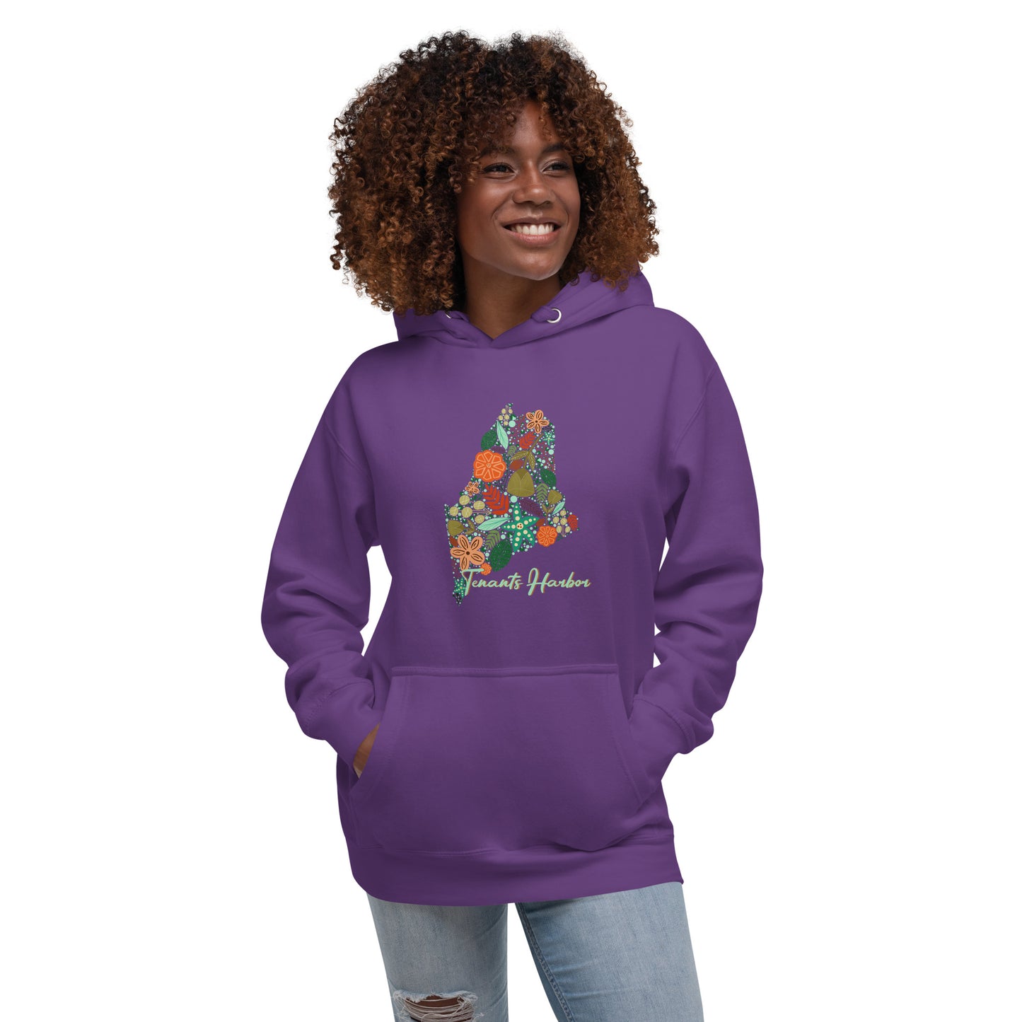 Tenants Harbor Floral Unisex Hoodie