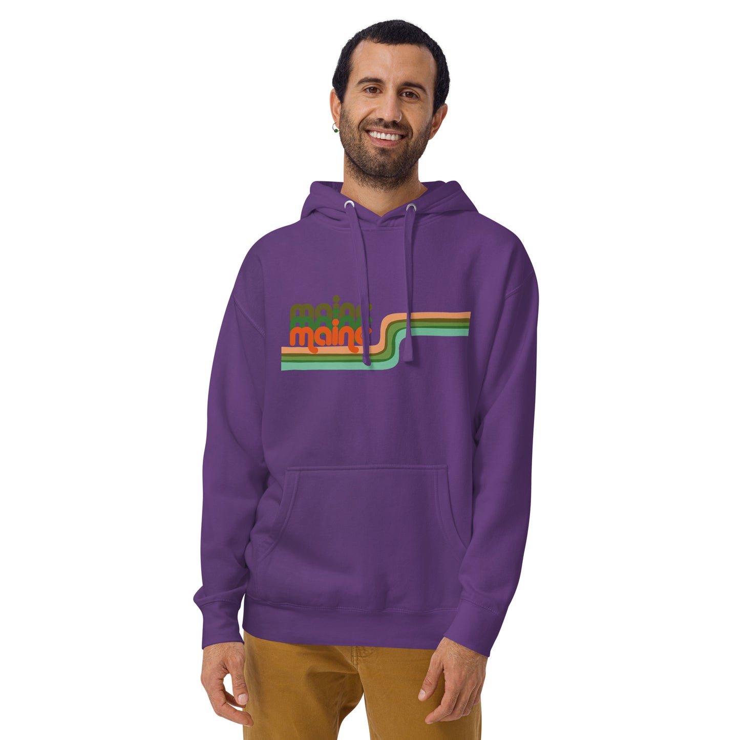 Maine Retro Ribbon Unisex Hoodie