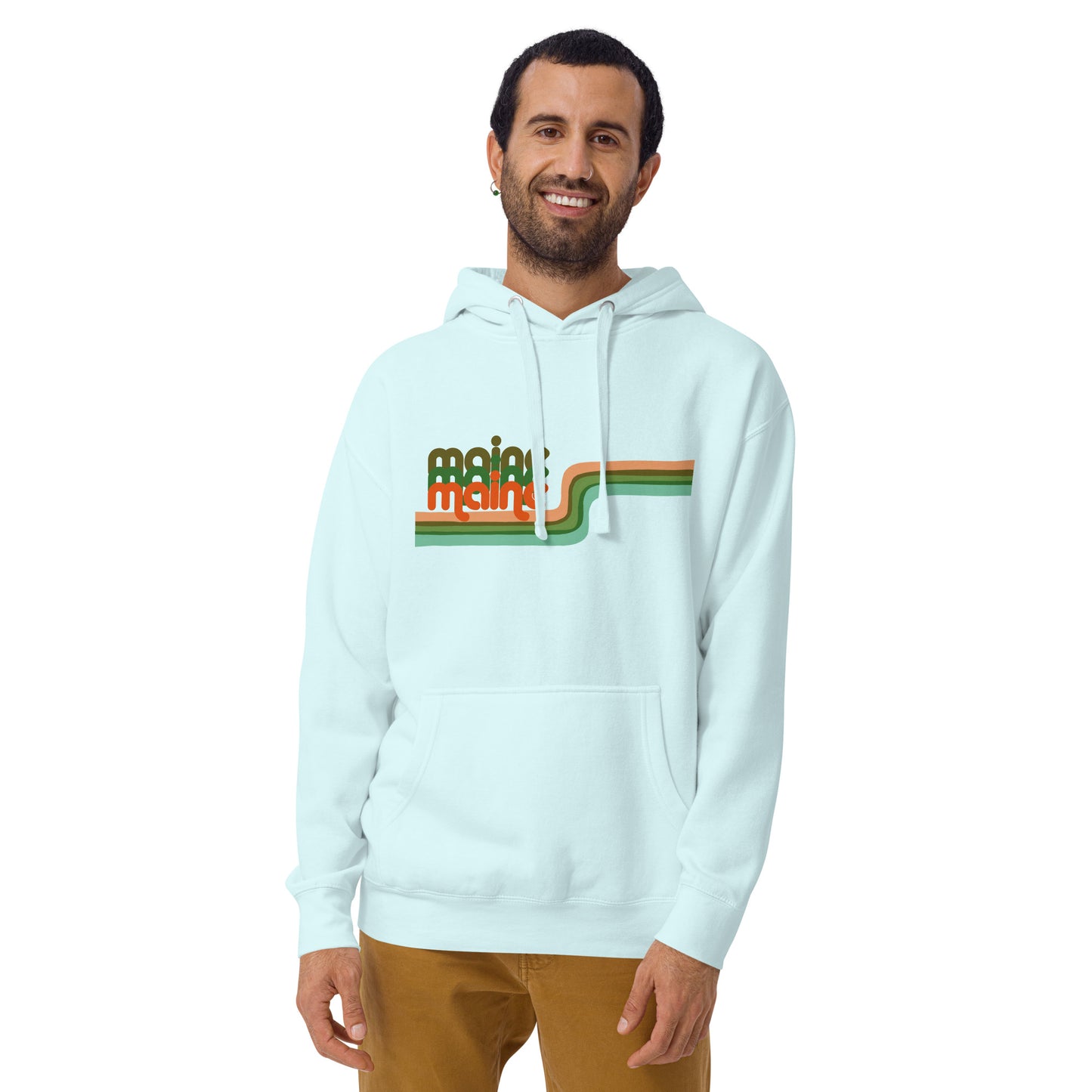 Maine Retro Ribbon Unisex Hoodie