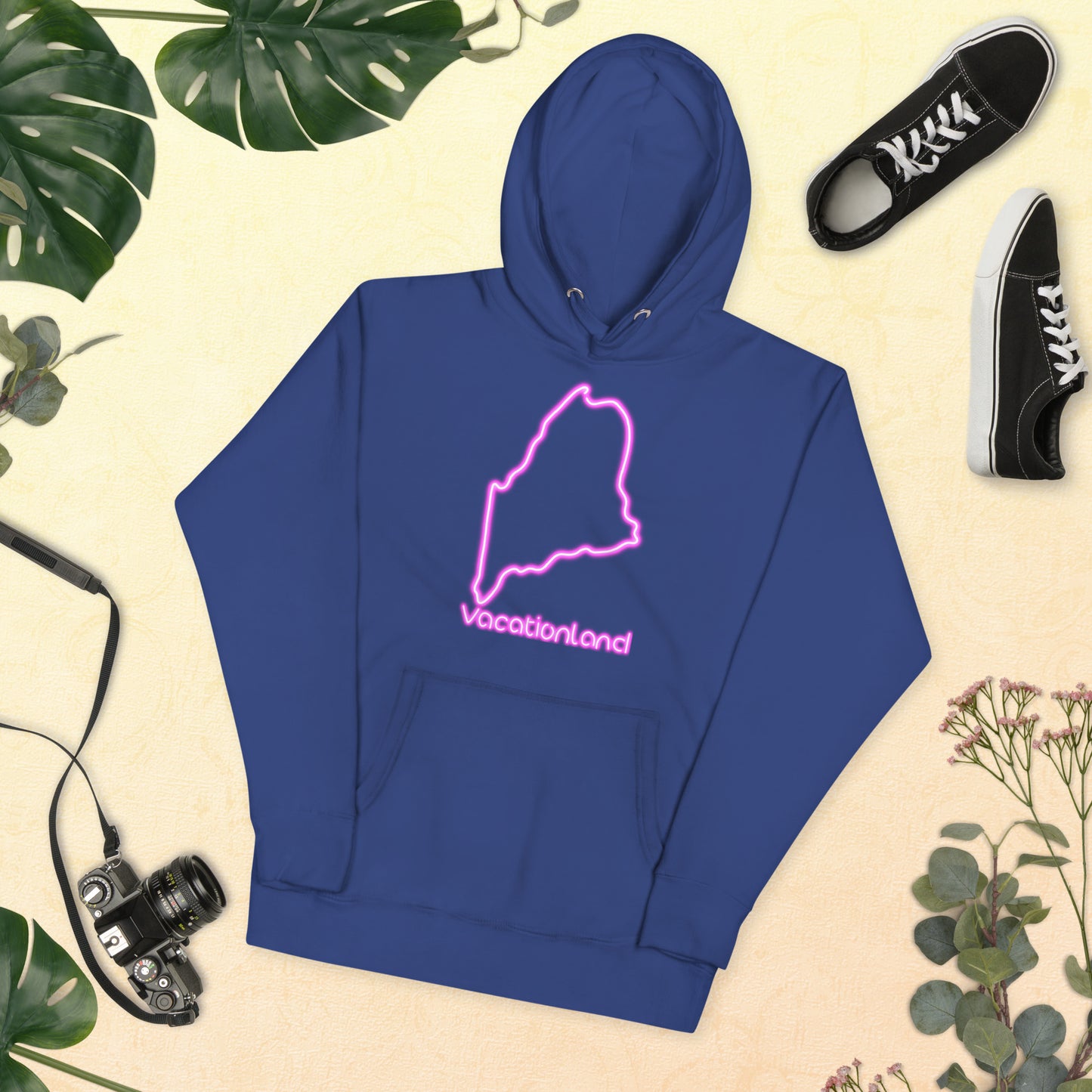 Maine Neon Unisex Hoodie, Pink