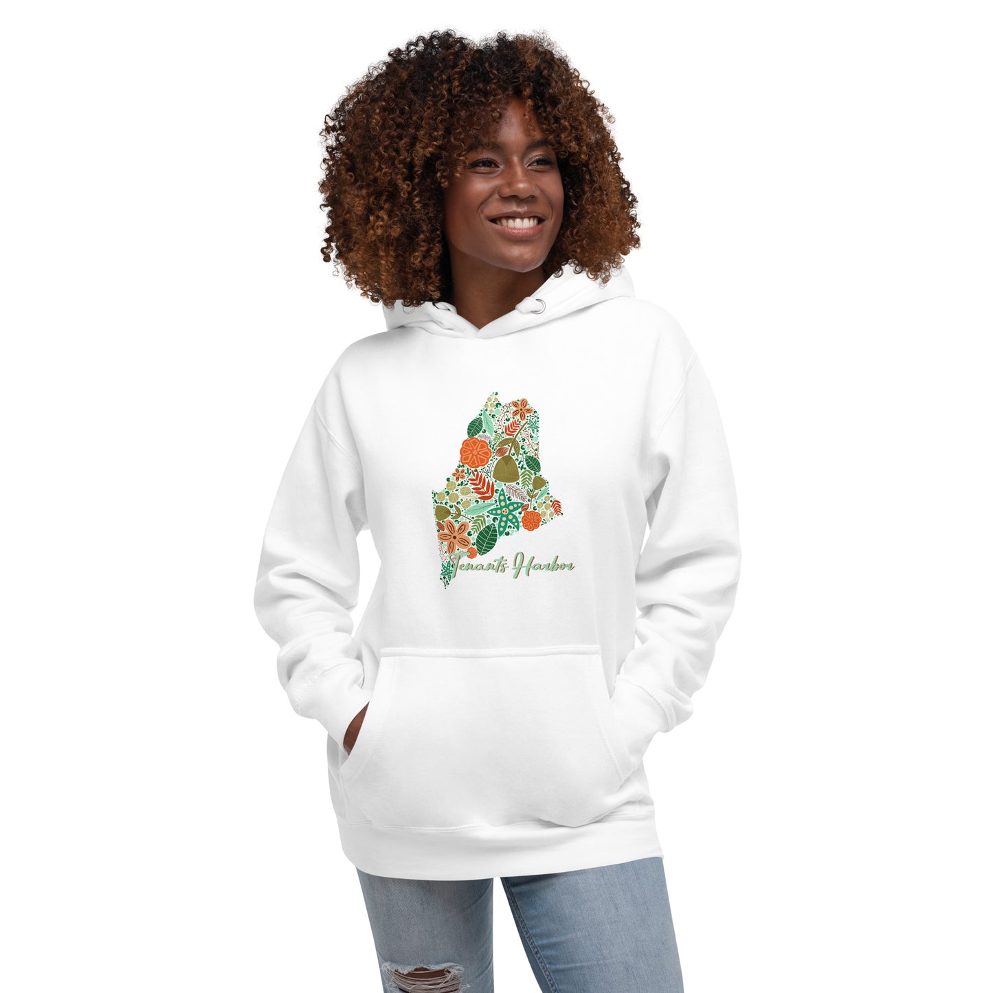 Tenants Harbor Floral Unisex Hoodie