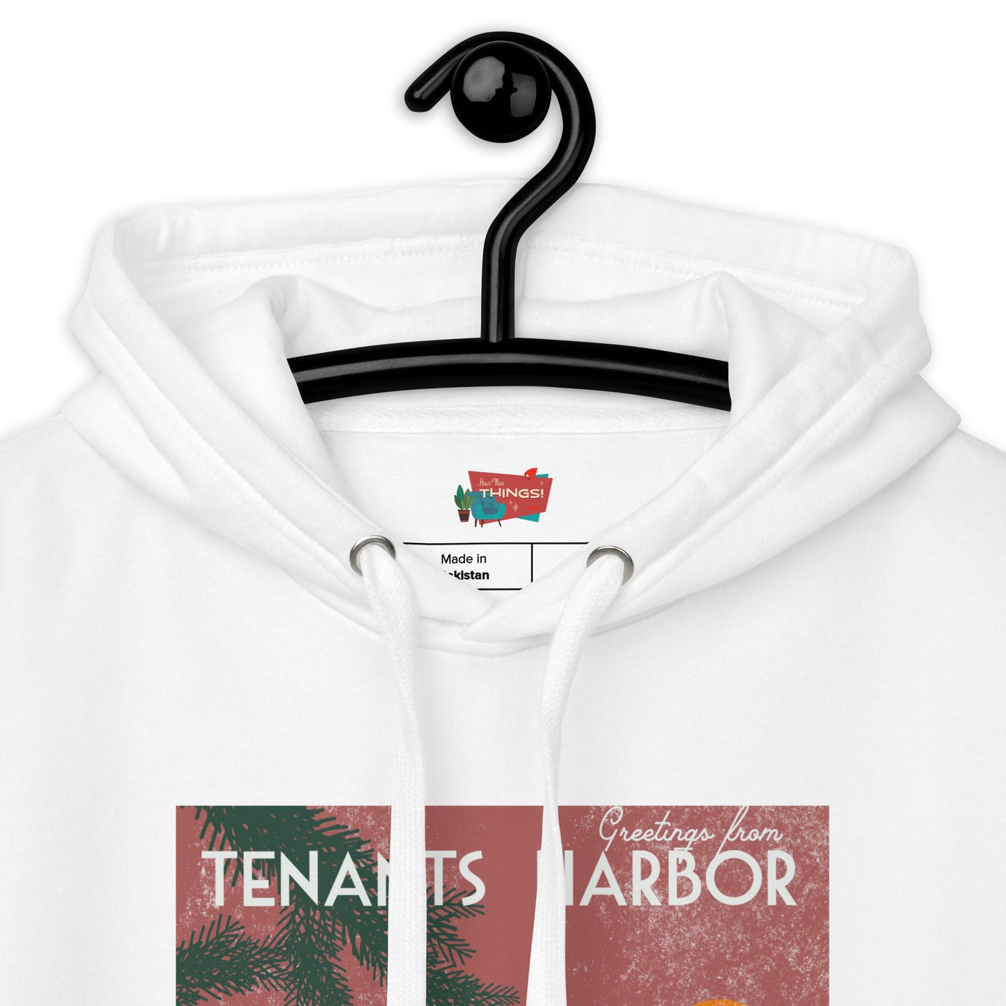 Tenants Harbor Vintage Postcard Unisex Hoodie