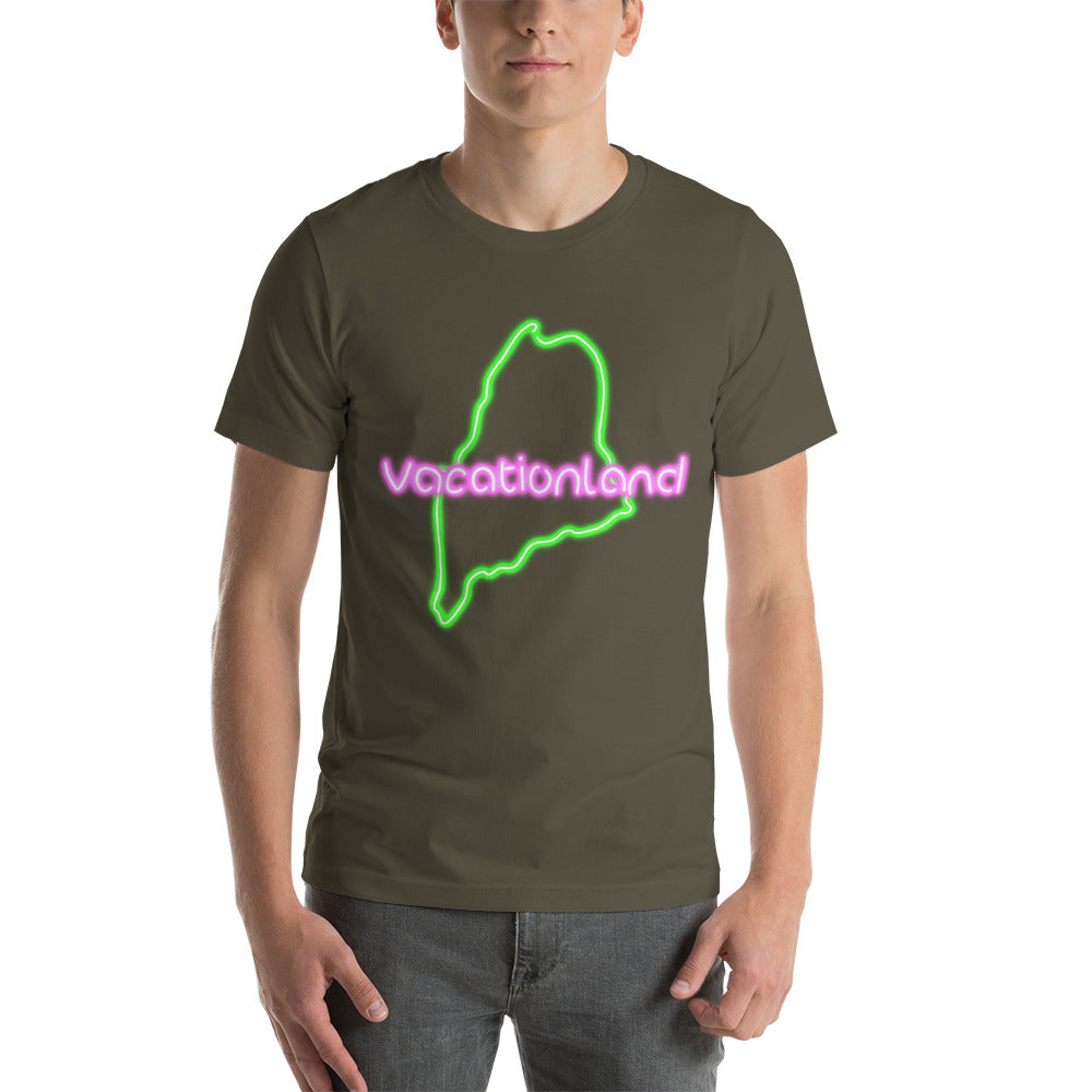 Maine Neon Unisex t-shirt, Vacationland