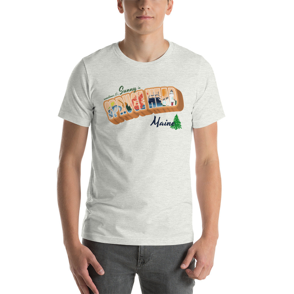 Sunny in Spruce Head Unisex t-shirt