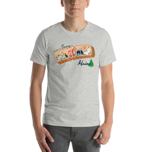 Sunny in Spruce Head Unisex t-shirt