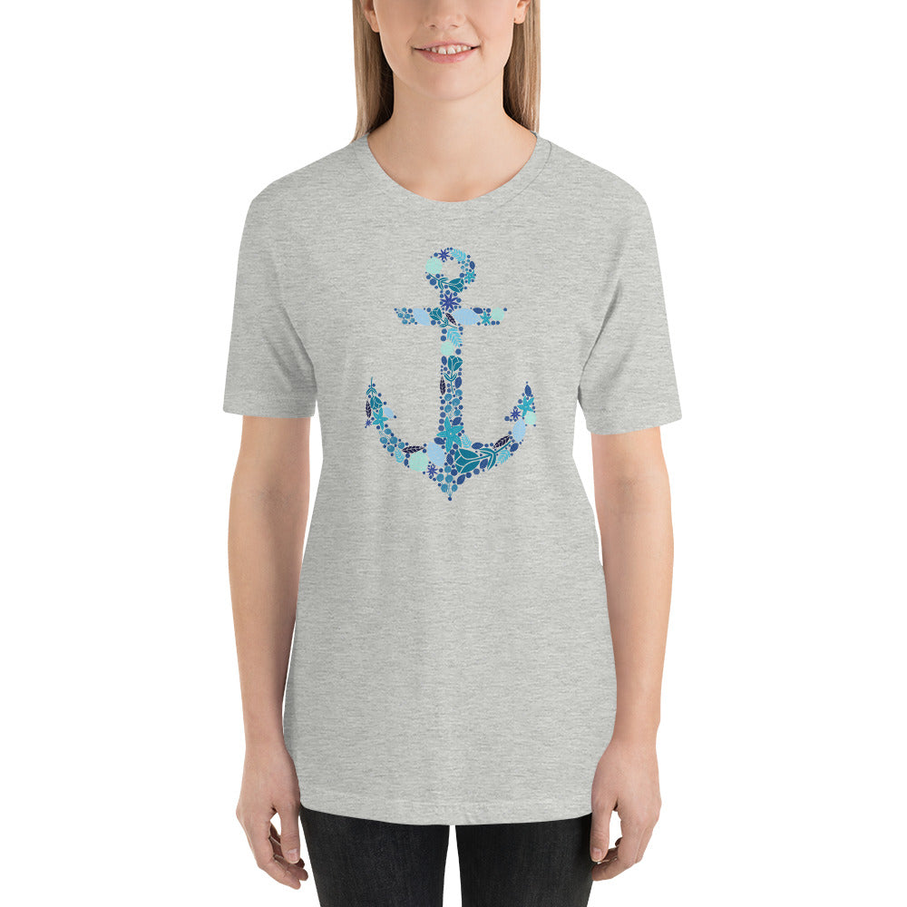 Floral Anchor Unisex t-shirt