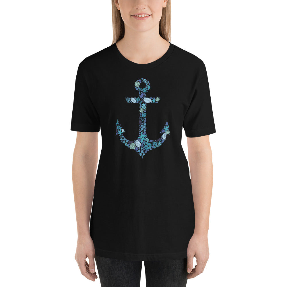 Floral Anchor Unisex t-shirt