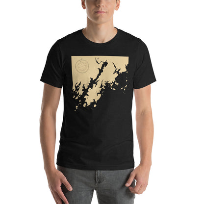 Nautical Map Unisex t-shirt