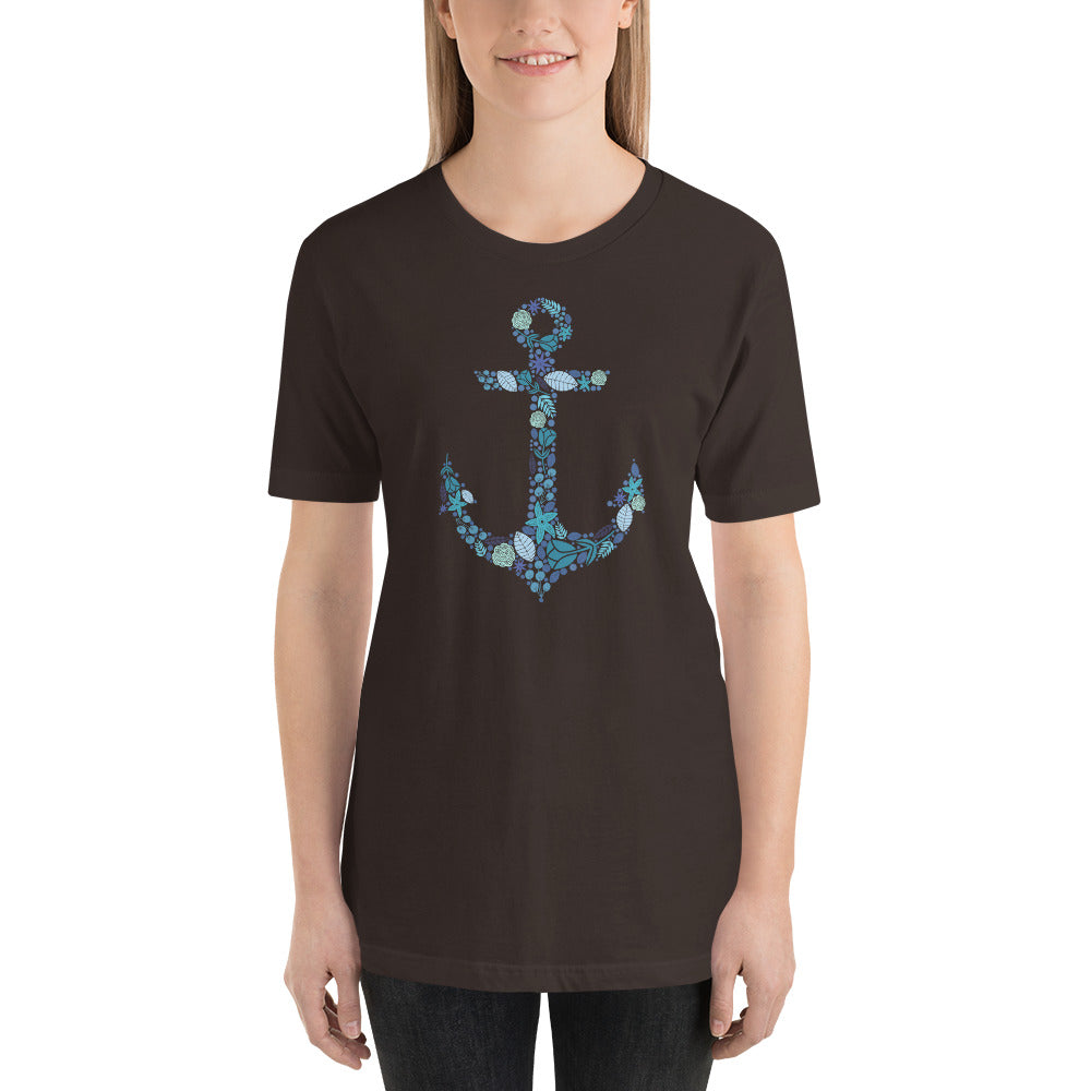 Floral Anchor Unisex t-shirt