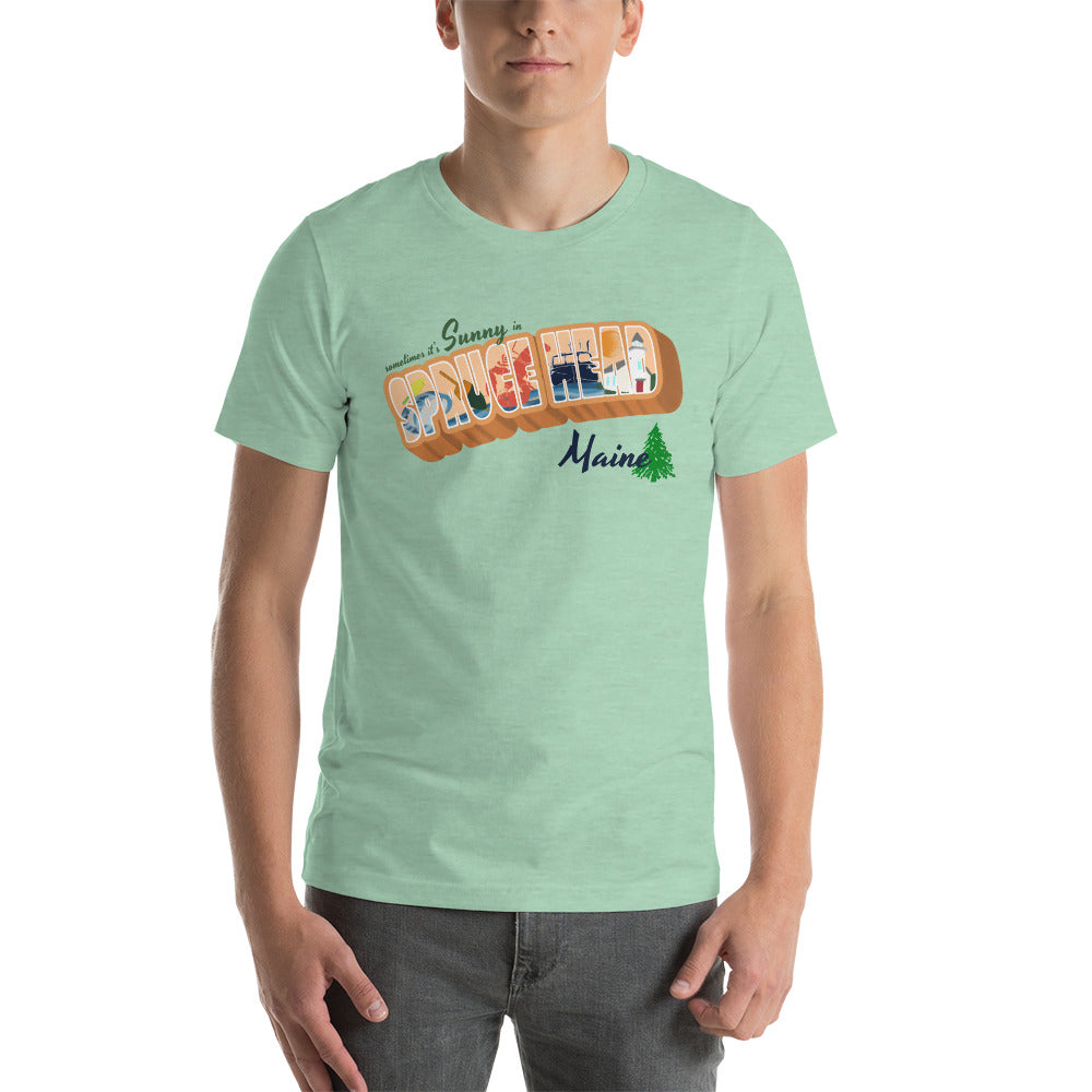 Sunny in Spruce Head Unisex t-shirt