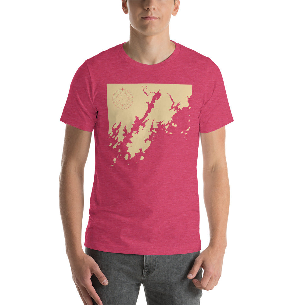 Nautical Map Unisex t-shirt